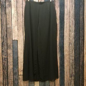Black Split Side Palazzo Pants
